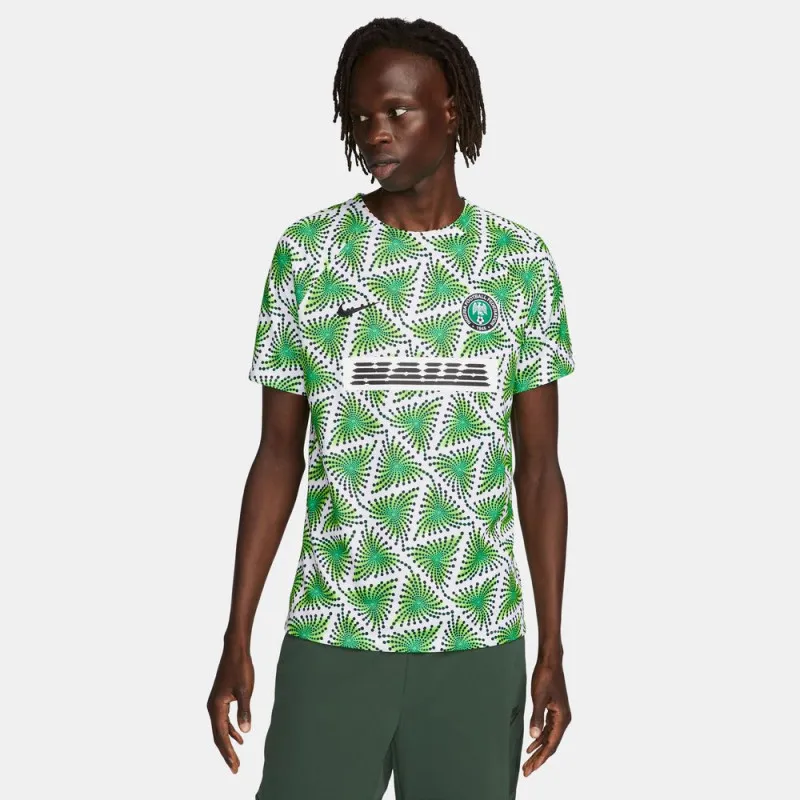 Haut à manches courtes Nike Nigéria prématch pour homme | DM9551-398