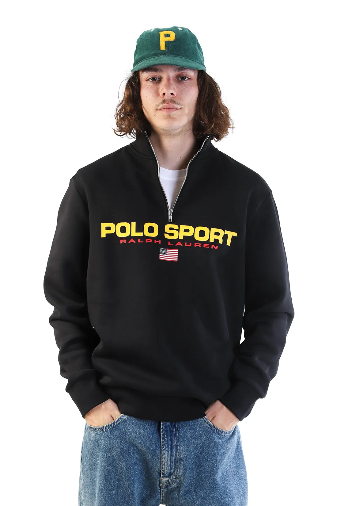 Polo ralph lauren Polo sport fleece half zip Black - GRADUATE STORE